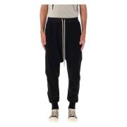 Rick Owens Svart Fångens Snörning Drop-Crotch Byxor Black, Herr