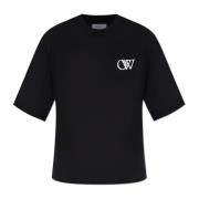 Off White T-shirt med logotyp Black, Dam