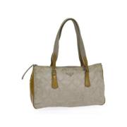 Prada Vintage Pre-owned Nylon prada-vskor Beige, Dam