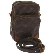 Louis Vuitton Vintage Pre-owned Canvas axelremsvskor Brown, Dam