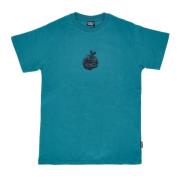 Propaganda Petrol Herr Tee med Oversize Print Blue, Herr