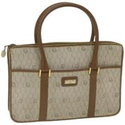 Dior Vintage Pre-owned Laeder handvskor Beige, Dam