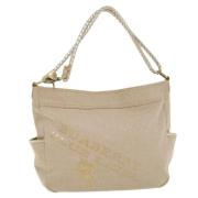 Burberry Vintage Pre-owned Canvas axelremsvskor Beige, Dam