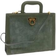 Salvatore Ferragamo Pre-owned Pre-owned Mocka handvskor Green, Dam