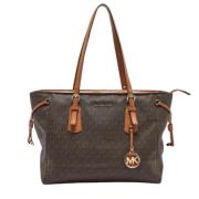 Michael Kors Pre-owned Pre-owned Canvas axelremsvskor Brown, Dam