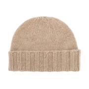 Drumohr Cashmere Kabelstickad Beanie Beige, Herr