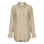 Cream Feminin Genomskinlig Blus Overland Trek Beige, Dam