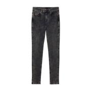 Diesel Svart High-Waisted Skinny Denim Jeans Black, Herr