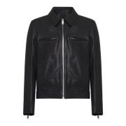 Givenchy Svart Läder Bikerjacka Black, Herr