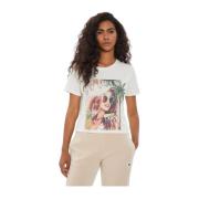 Guess Tryckt bomullst-shirt - Vit White, Dam