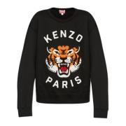 Kenzo Sweatshirt med logotyp Black, Herr