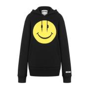 Moschino Svart Smiley Face Tröja Black, Dam