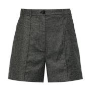 Pinko Högmidjade antracitgrå shorts Gray, Dam