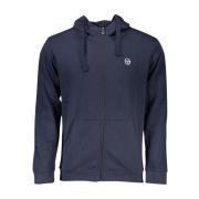 Sergio Tacchini Blå Hoodie med Logobroderi Blue, Herr