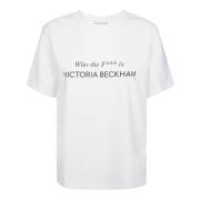 Victoria Beckham VEM F*** ÄR Slogan Tee White, Dam