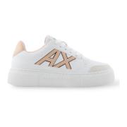 Armani Exchange Kontrast Logo Sneakers Xdx147 Optic White, Dam