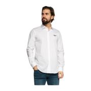 Aeronautica Militare Vit Slim Fit Örn Logo Skjorta White, Herr