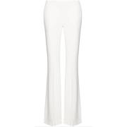 Alexander McQueen Snygga Wide Leg Byxor White, Dam