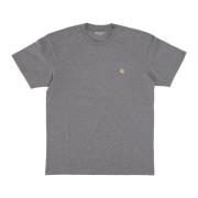 Carhartt Wip Mörkgrå Heather/Guld Crew Neck T-shirt Gray, Herr