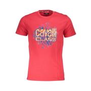 Cavalli Class Röd Bomull Logo Print T-shirt Red, Herr