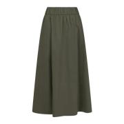 Neo Noir A-linje Poplin Kjol Yara Army Green, Dam