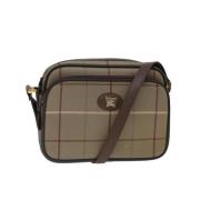 Burberry Vintage Pre-owned Canvas axelremsvskor Beige, Dam