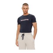 Emporio Armani Slim Fit Logo Print T-Shirt Blue, Herr