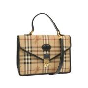 Burberry Vintage Pre-owned Canvas handvskor Beige, Dam