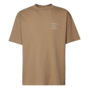 Drole de Monsieur Bomullst-shirt med logotyp, vanlig passform Brown, H...