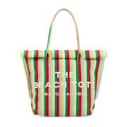 Marc Jacobs Broderad Jacquard Strand Tote Väska Multicolor, Dam