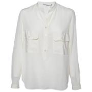 Stella McCartney Pre-owned Pre-owned Silke toppar White, Dam