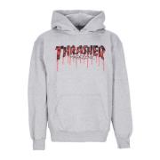 Thrasher Bloddropp huvtröja ljus stål/röd Gray, Unisex