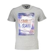 Cavalli Class Logo Print Bomull T-shirt Gray, Herr