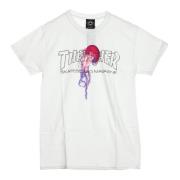 Thrasher Svart Herr T-shirt Kortärmad Crew Neck White, Herr