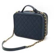 Chanel Vintage Pre-owned Laeder handvskor Blue, Dam