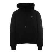 Ami Paris Hoodie med Raglanärmar och Känguruficka Black, Herr