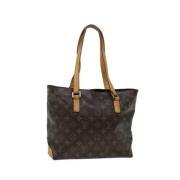 Louis Vuitton Vintage Pre-owned Belagd canvas axelremsvskor Brown, Dam