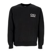 Propaganda Svart Logotyp Broderad Crewneck Sweatshirt Black, Herr