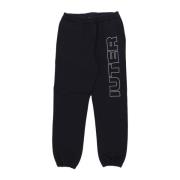 Iuter Svarta Lätta Tracksuit Byxor Elastisk Midja Black, Herr