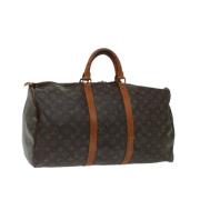 Louis Vuitton Vintage Pre-owned Belagd canvas handvskor Brown, Dam