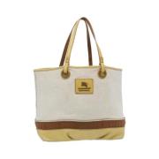 Burberry Vintage Pre-owned Bomull totevskor Beige, Dam