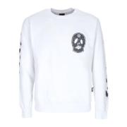 Propaganda Vit Crewneck Sweatshirt med Broderad Logotyp White, Herr