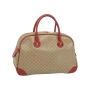 Celine Vintage Pre-owned Canvas handvskor Beige, Dam