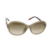 Gucci Vintage Pre-owned Plast solglasgon Brown, Dam