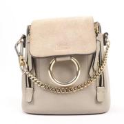 Celine Vintage Pre-owned Laeder ryggsckar Beige, Dam