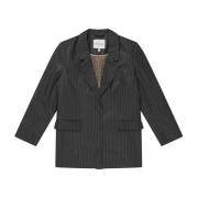 Munthe Pinstripe Blazer med Ficklock Black, Dam