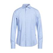 Aquascutum Broderad Bomullsskjorta Blue, Herr