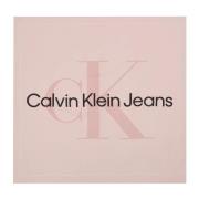 Calvin Klein Rosa Tryckt Bomullsscarf Pink, Dam