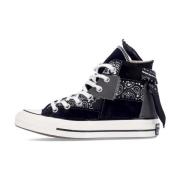 Converse Svart Paisley Patchwork Hög Topp Sneaker Black, Herr