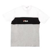 Fila Färgblock Tee Ljusgrå Melange Gray, Herr